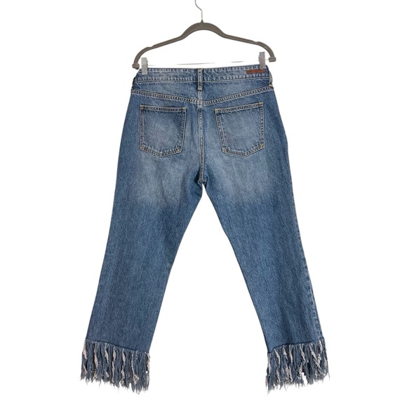 ANTHROPOLOGIE Pilcro Hyphen Fringe Mid Rise Denim Boyfriend Jeans Size 29 - Picture 4 of 8